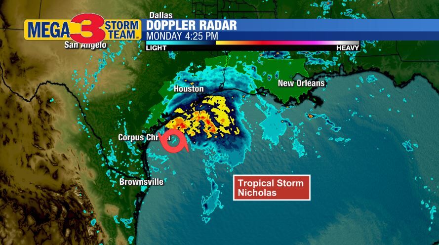 Radar Image of Tropical Storm Nicholas